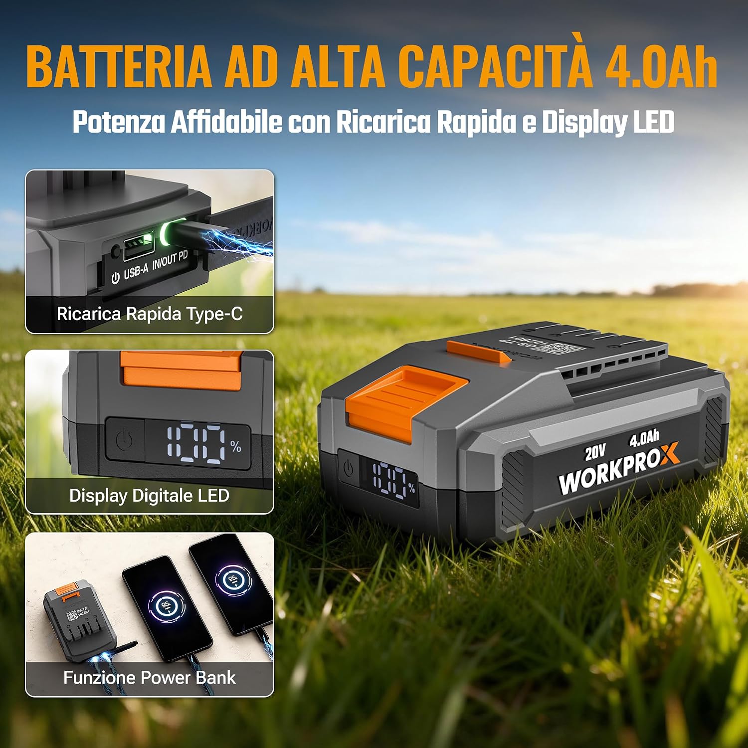 Thumbnail 6 de WORKPROX Motozappa Elettrica Senza Fili 20V – versione compatta per orti e giardini ristretti