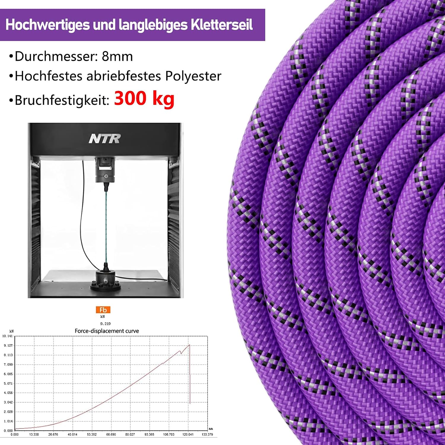 Thumbnail 4 de XXBEN Schleppleine für Hunde mit gepolstertem Griff, 10 m – mit abschließbarem Karabiner