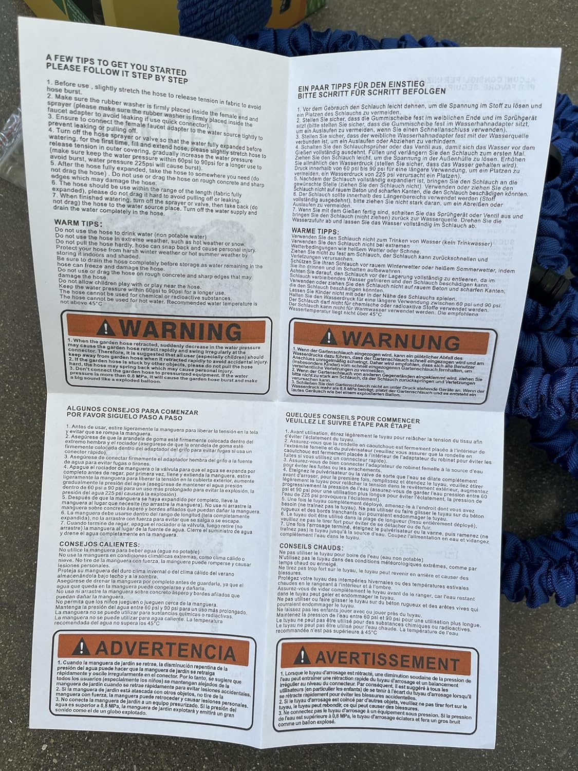 Thumbnail 3 de Jackeyhouse Heavy Duty Magic Stretch Flexible Expandable Garden Hose Pipe with 8-Pattern Zinc Alloy Nozzle (100ft/150ft/200ft)