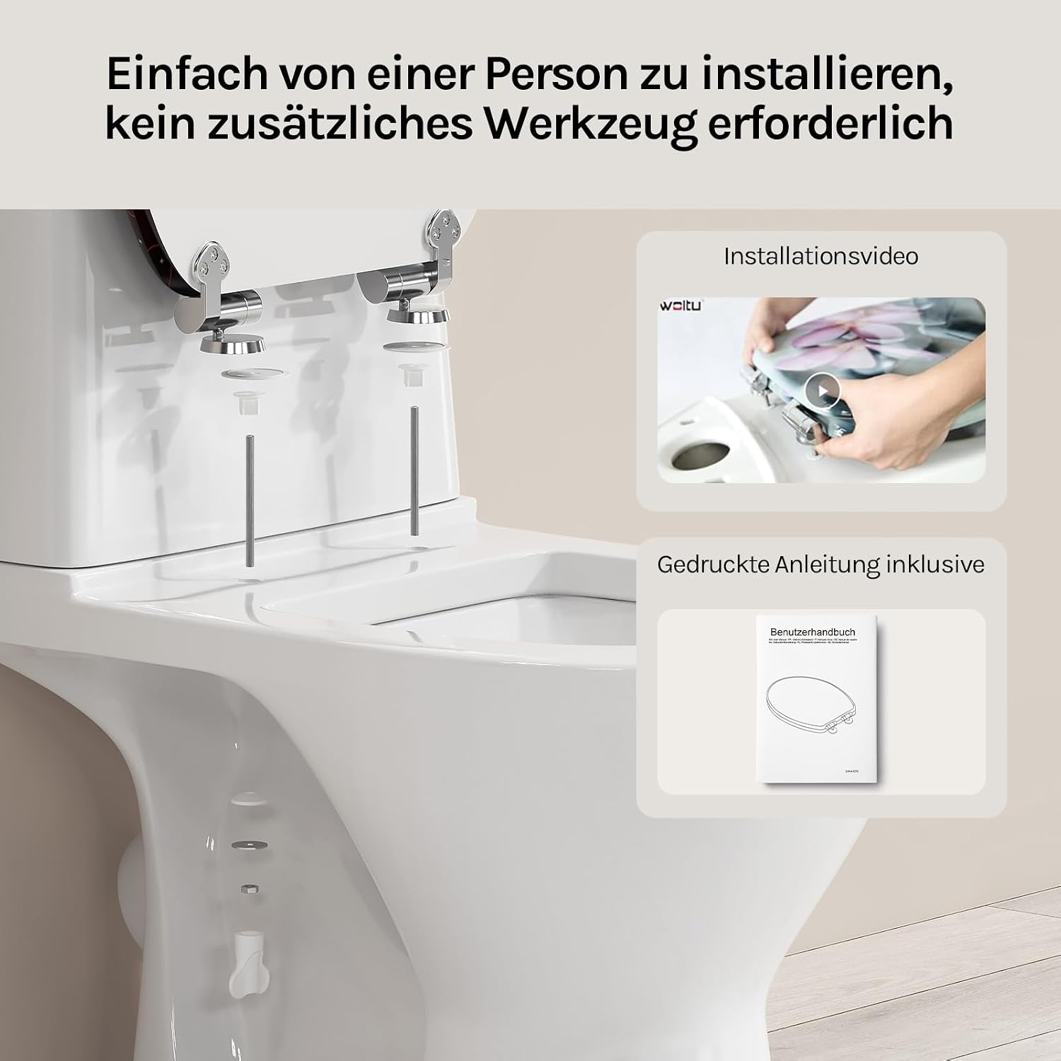 Thumbnail 6 de WOLTU Premium WC-Sitz 175 kg Absenkautomatik
