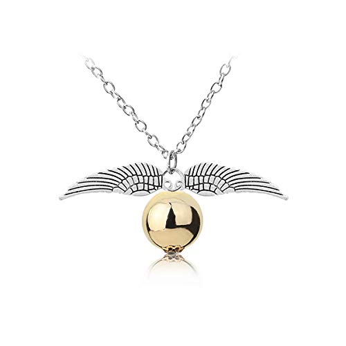 Detalle 2 de BabyCareV – Ensemble 4 pièces collier & bracelet reliques de la mort, vif d’or et retourneur de temps – collier pour fans et cadeaux