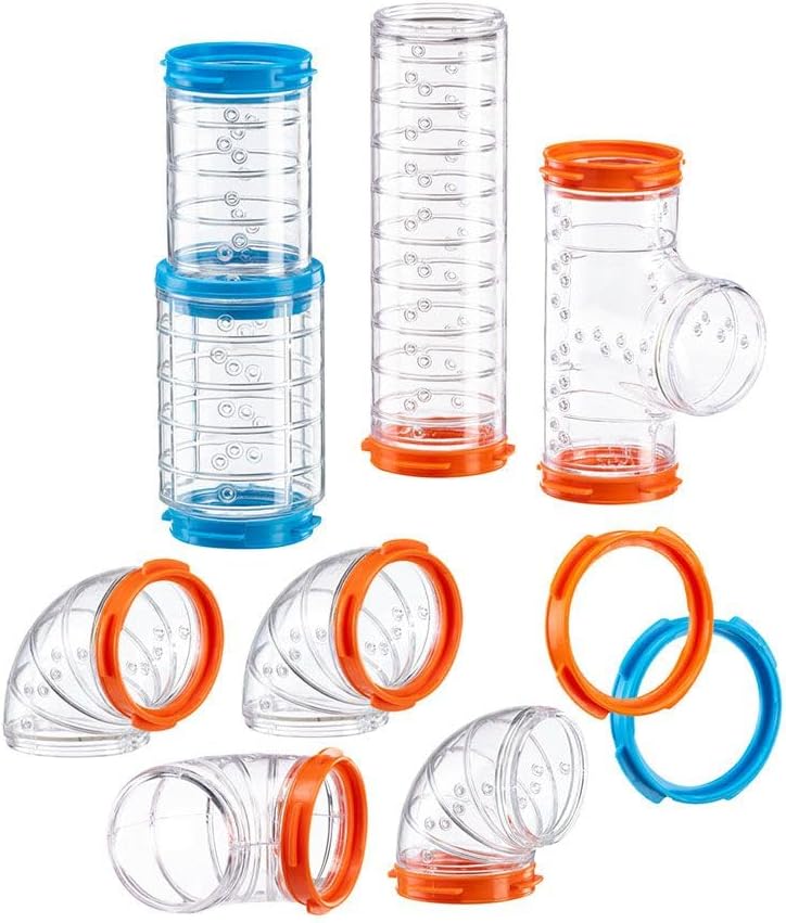 Ferplast Ensemble de Tubes Hamster, tubes transparents avec ventilation, 9 pièces