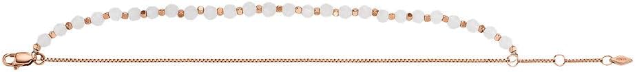 Detalle 2 de Fossil Damenarmband mit Halbedel-Perlen und Karabinerverschluss (Roségoldton, Edelstahl)