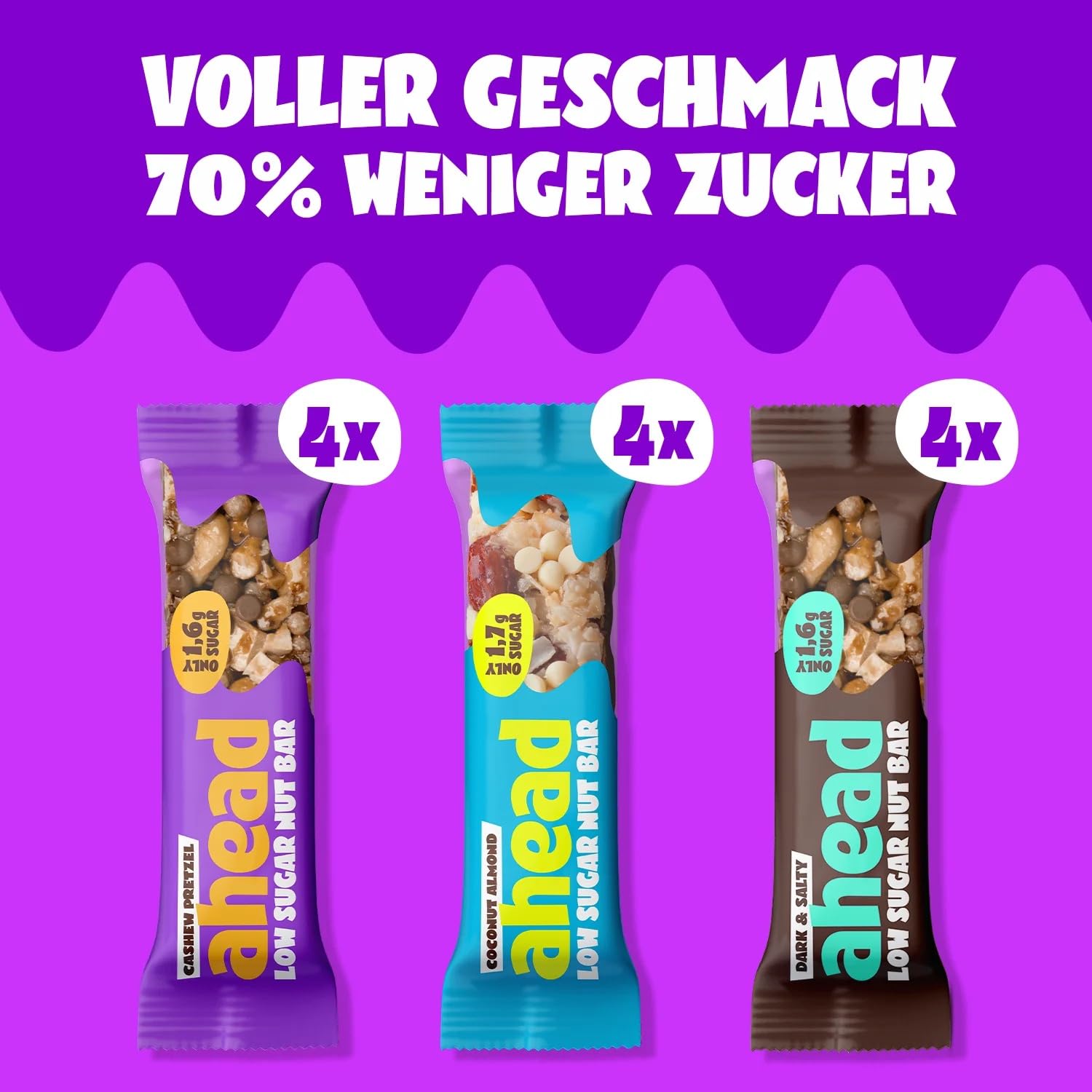Thumbnail 1 de ahead Nutbar Mixbox – Nussriegel & Müsliriegel ohne Zuckerzusatz (12×35 g, nur 1,7 g Zucker)