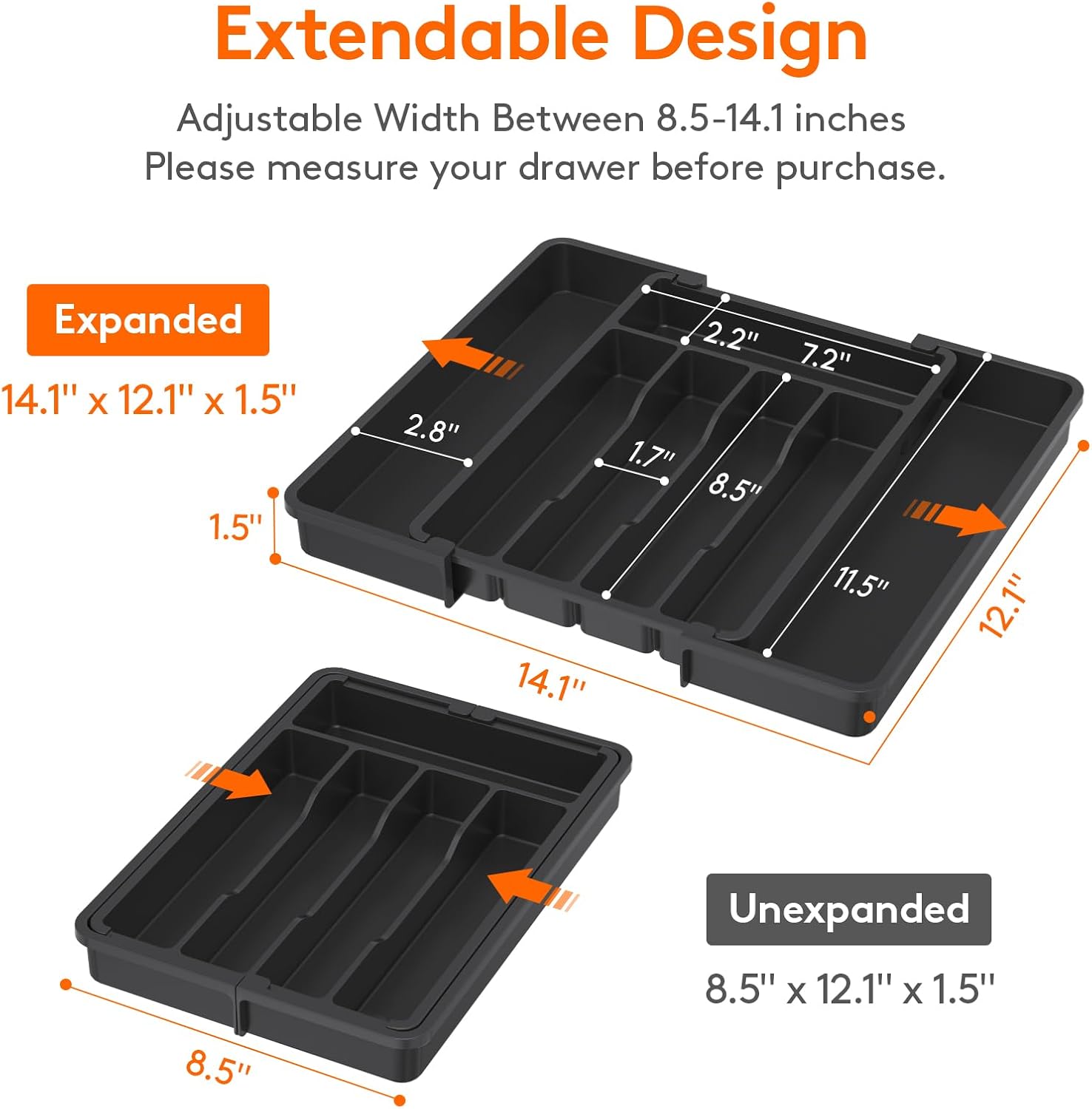 Detalle de Lifewit Expandable Silverware Organizer ⚖