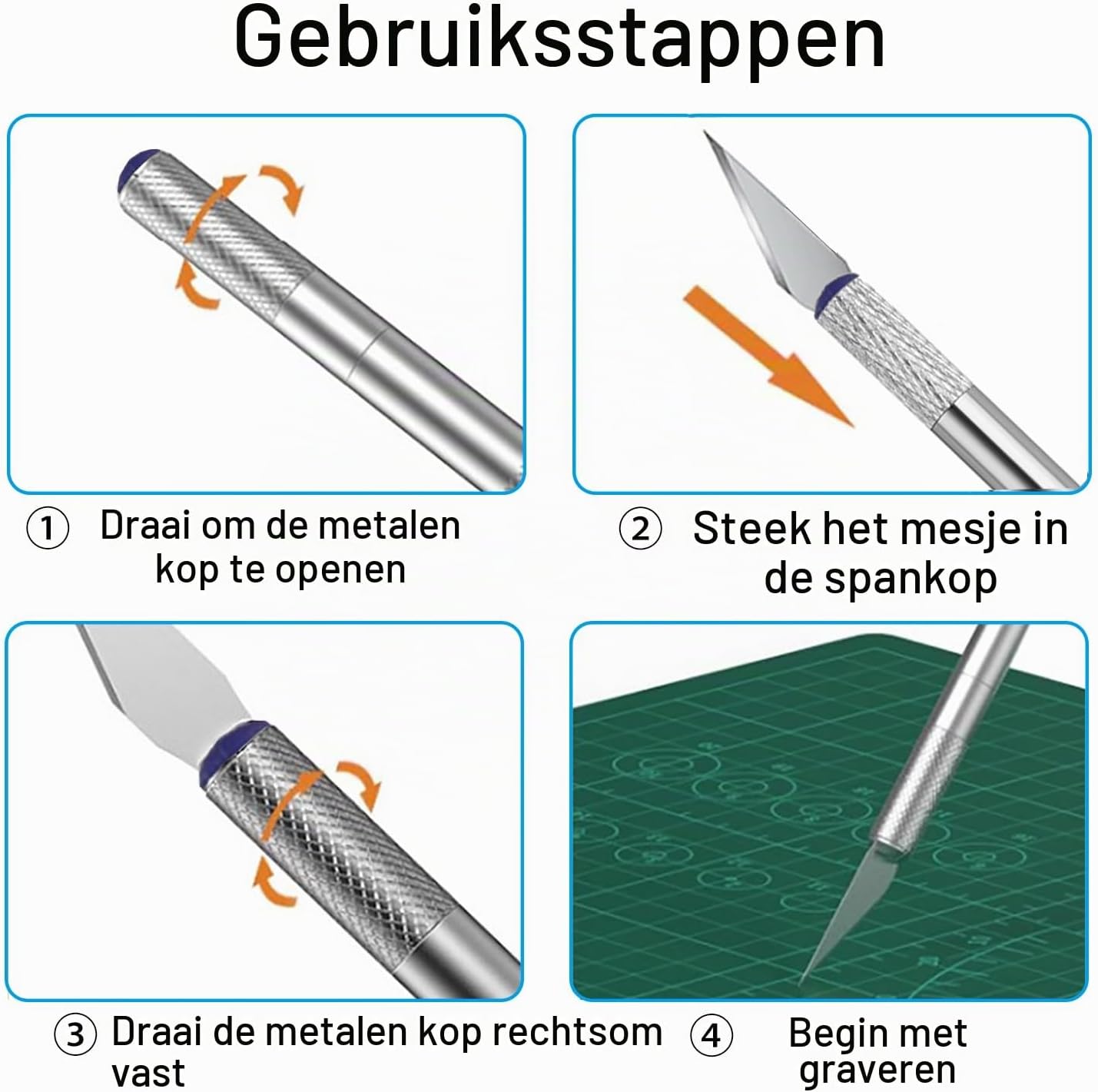 Thumbnail 3 de YPYMOD precisiesnijmessen, 2 stuks met 40 reservemesjes voor hobby en kunst