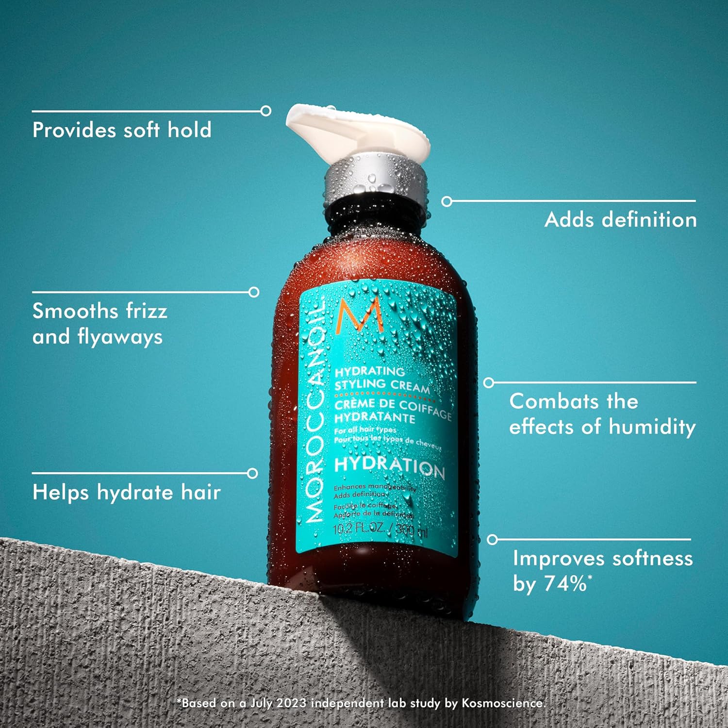 Detalle 2 de Moroccanoil Hydrating Styling Cream – soft hold, definition and shine for frizz-prone hair
