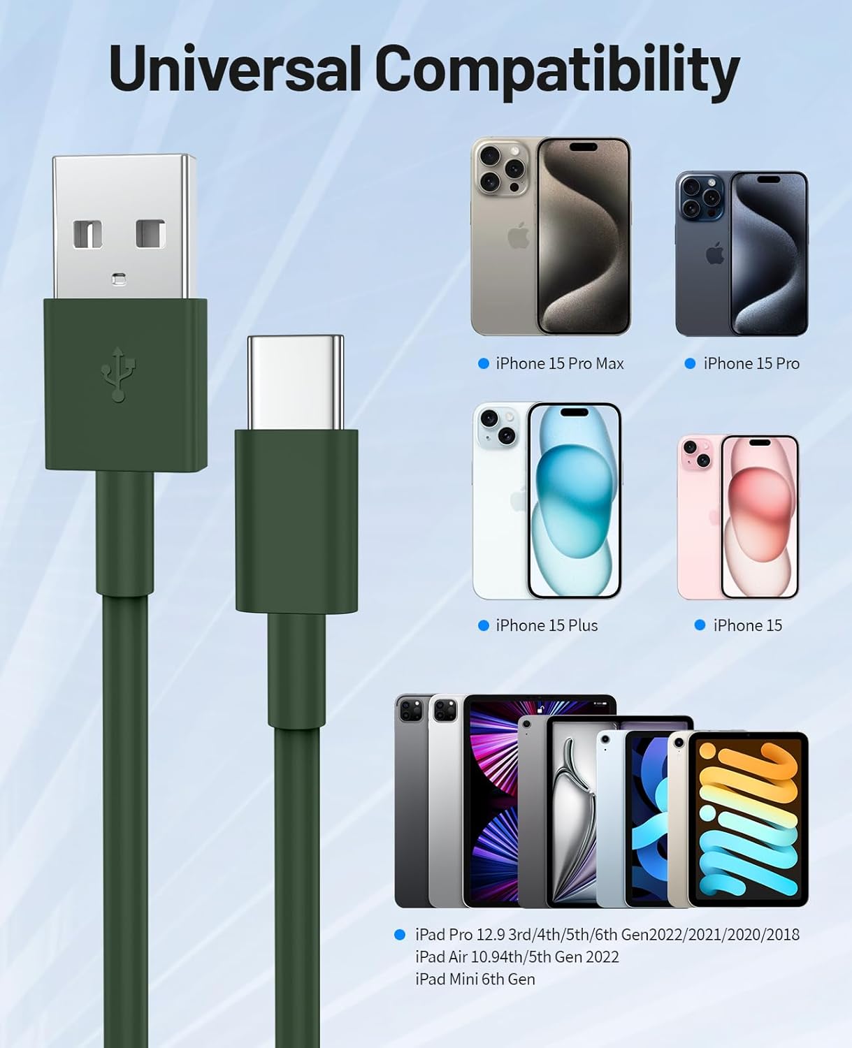 Thumbnail 6 de 3Pack Carplay Cable 6FT for iPhone
