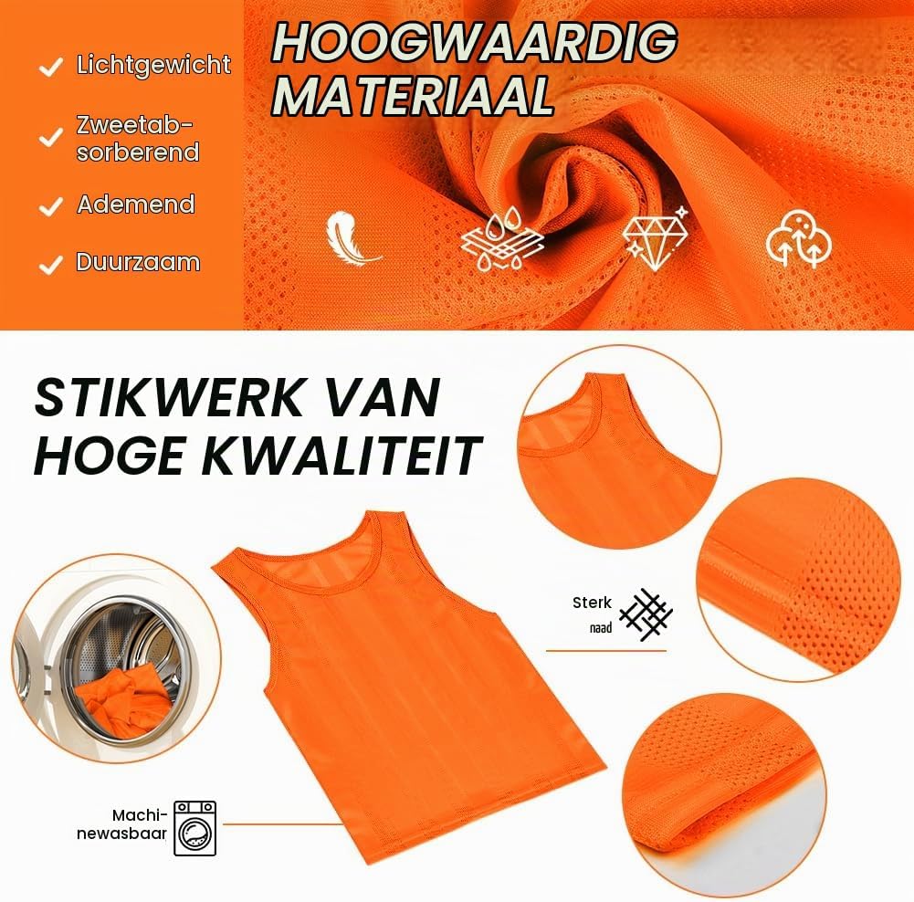 Detalle 2 de BSBUY 5231162 voetbaltrainingshesjes, 6-delige meshset van polyester