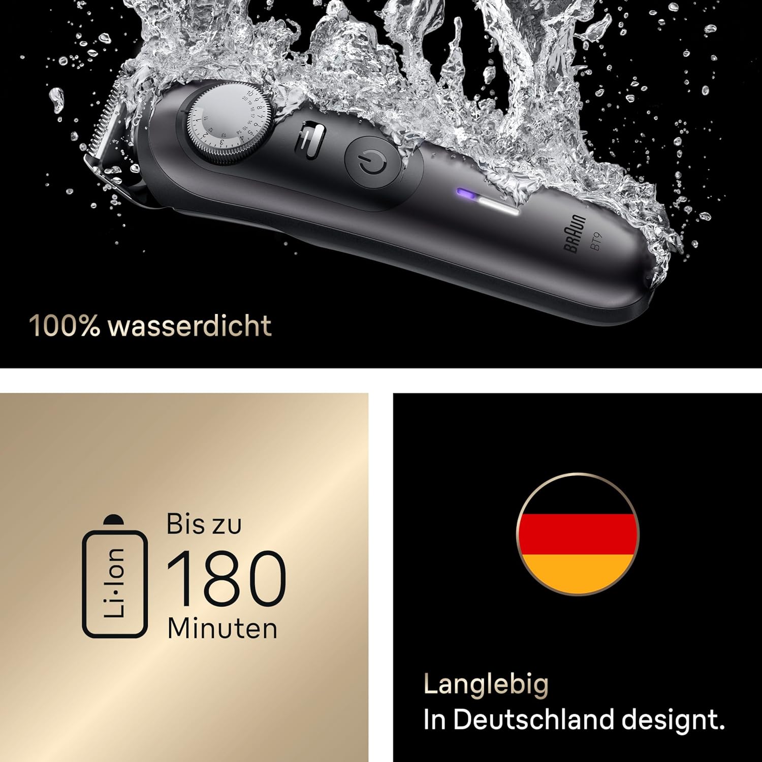 Thumbnail 6 de Braun BT9565 Series 9 Barttrimmer 180 Min