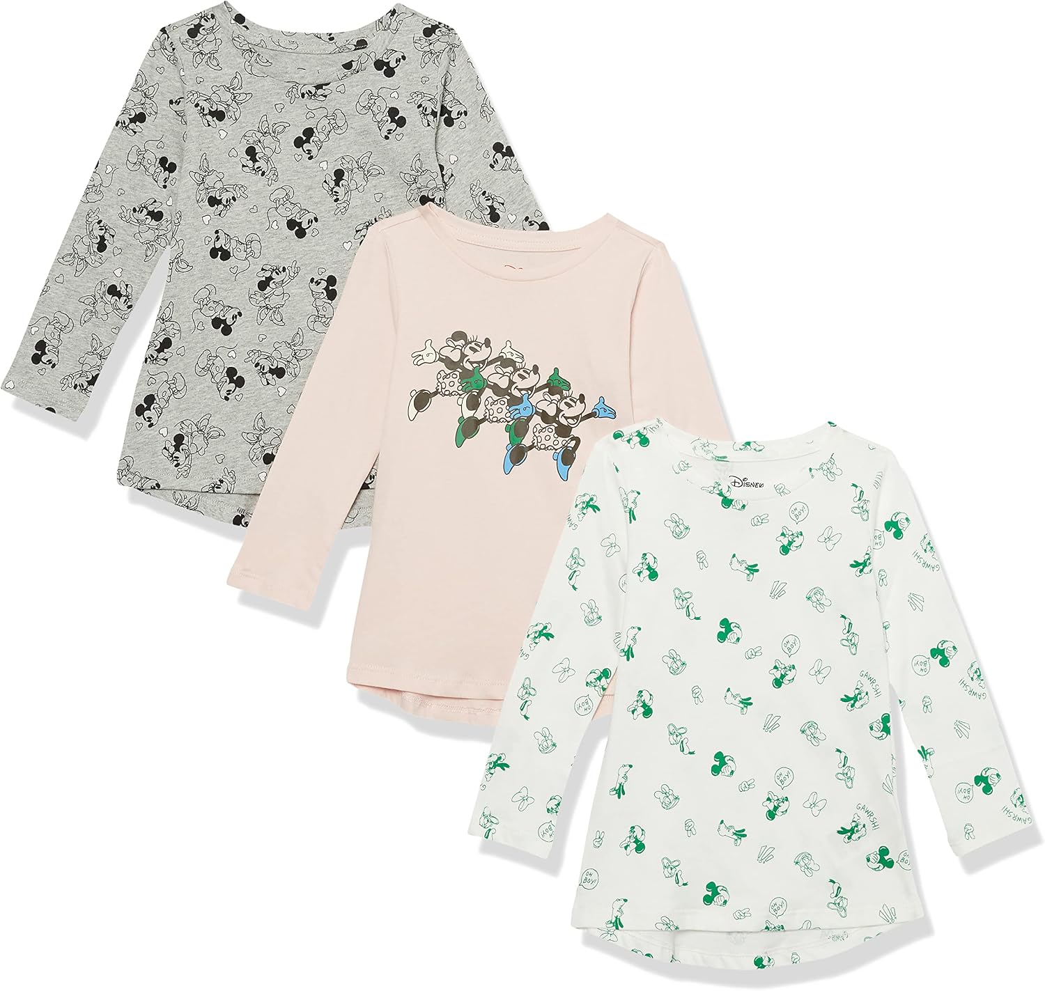 Detalle 2 de Amazon Essentials Girls' Long-Sleeve Tunic T-Shirts Pack of 3