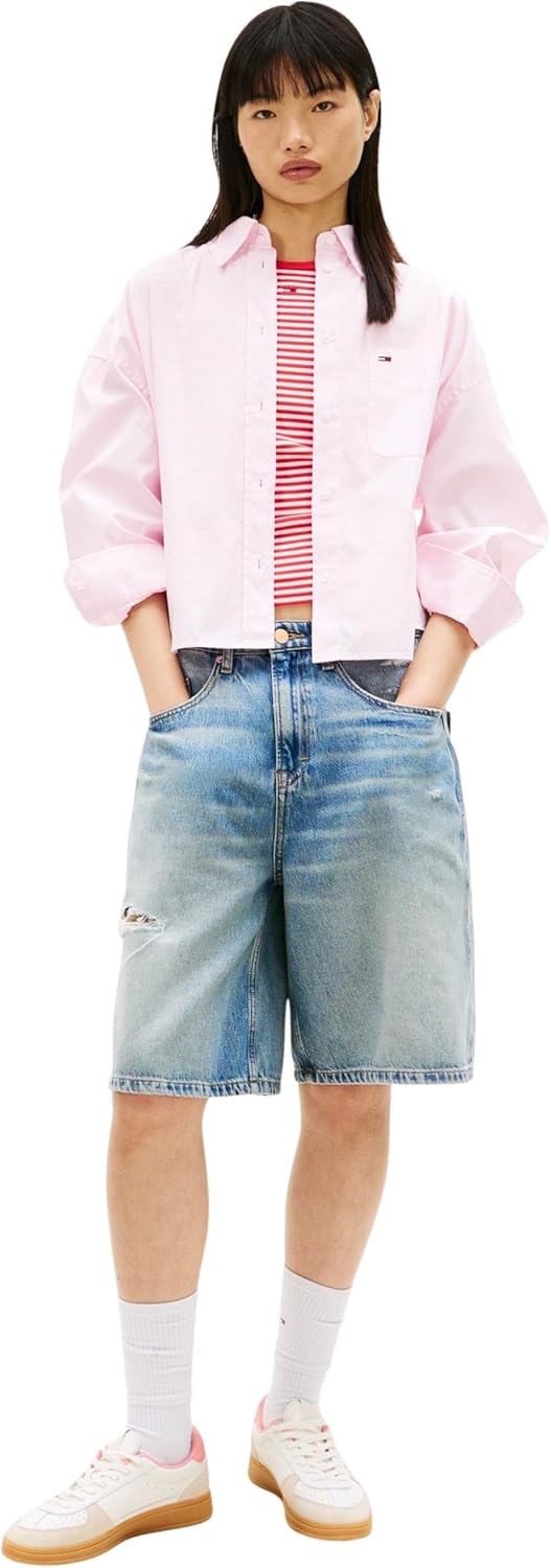 Thumbnail 4 de Tommy Jeans TJW Essential Crop Shirt Dw0dw22766 – Camicia a maniche lunghe donna, crop