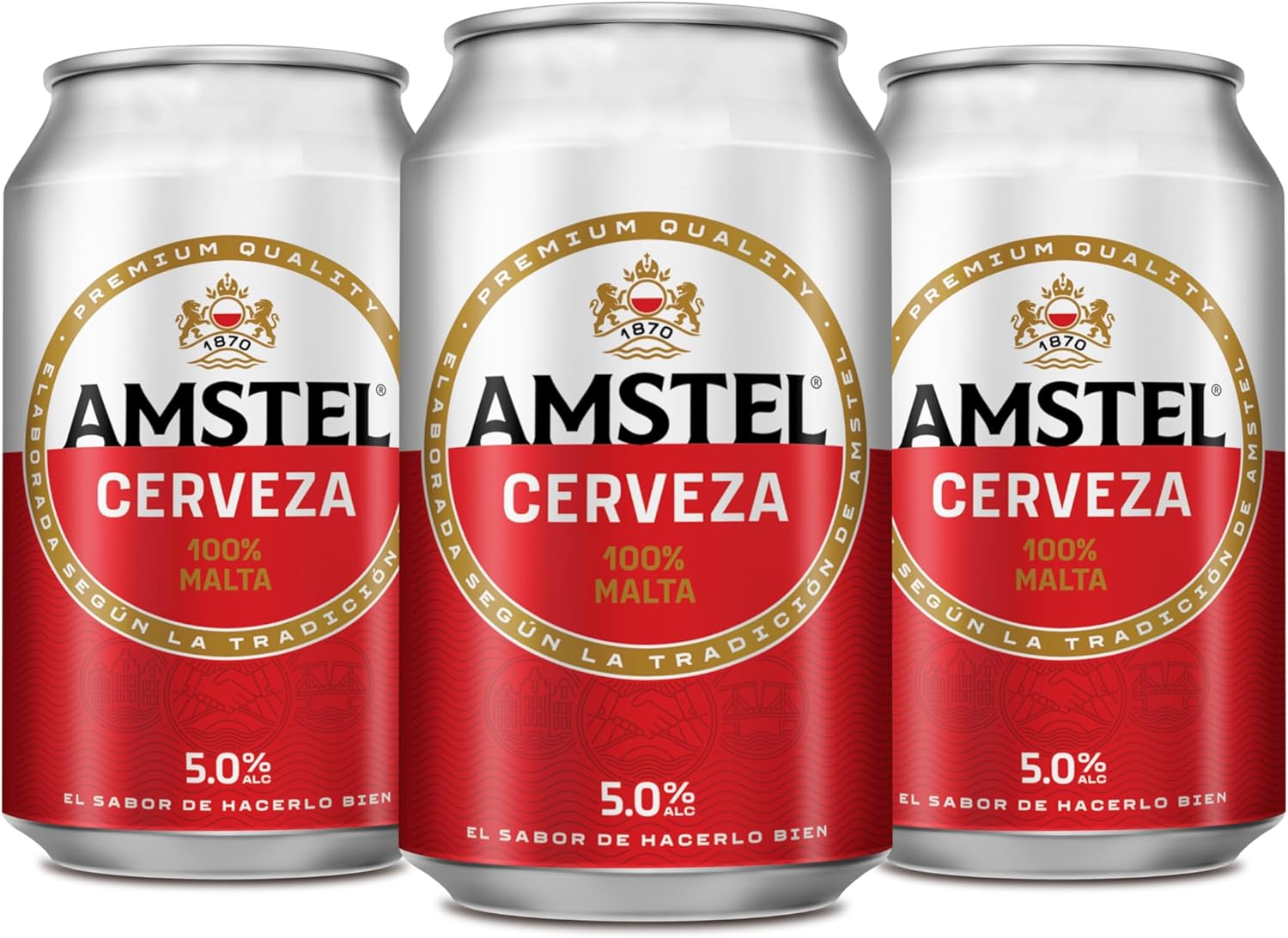 Thumbnail 1 de Amstel Cerveza Lager Pack 24 latas 33cl 🍺