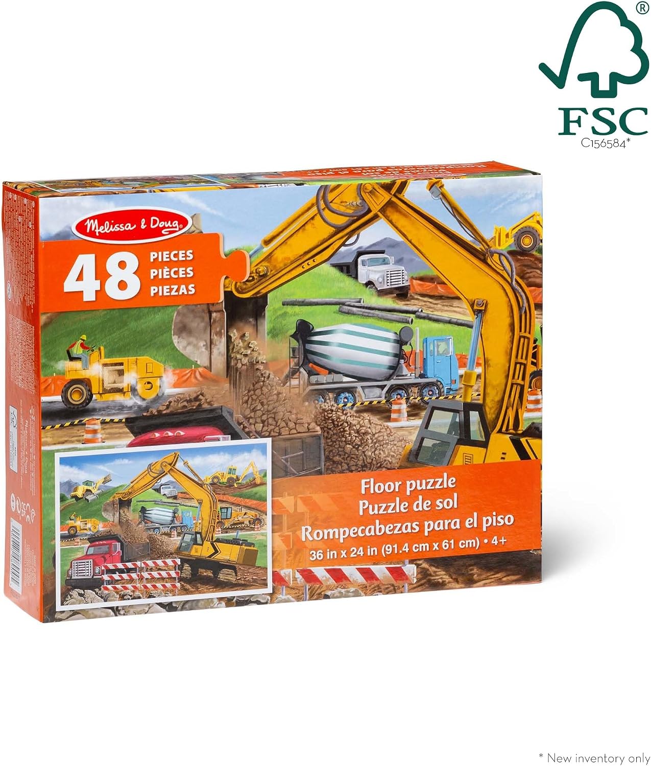 Detalle de Melissa & Doug Building Site Floor Puzzle 48pc