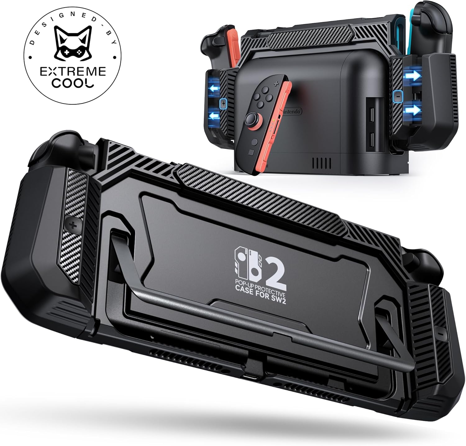 Detalle de Dockable Case for Nintendo Switch 2 — Ergonomic Grip with Pop-up Joy-Con Release