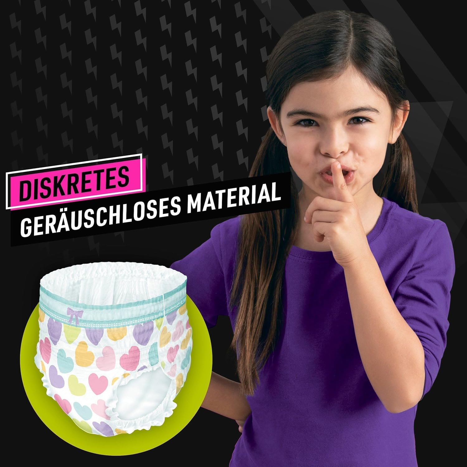 Thumbnail 6 de Ninjamas Pyjama Pants Herzen – Auslaufschutz für die Nacht, 60 absorbierende Nachthöschen (7 Jahre, 17–30 kg)