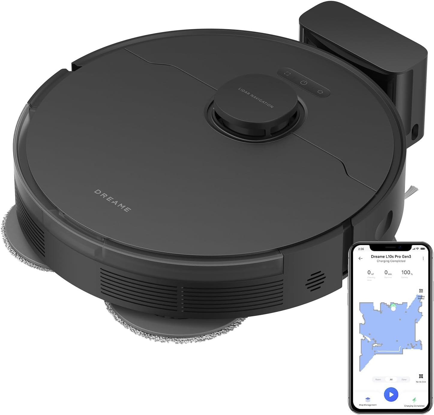 Detalle de DREAME L10s Pro Gen3: intelligenter Saug- und Wischroboter mit 13.000 Pa und DuoScrub