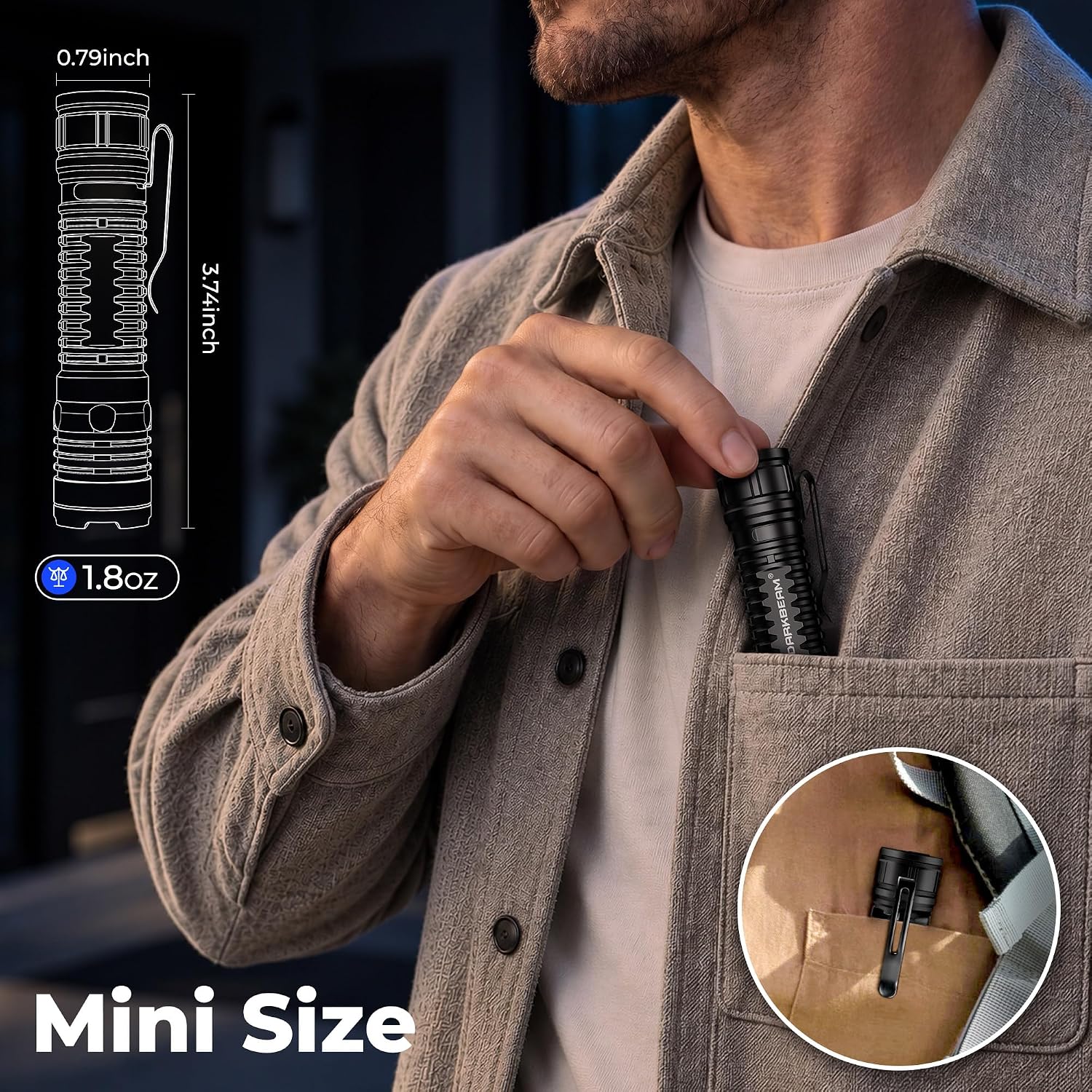 Thumbnail 6 de DARKBEAM V82 UV-zaklamp 365 nm met USB-C-oplaadbare batterij
