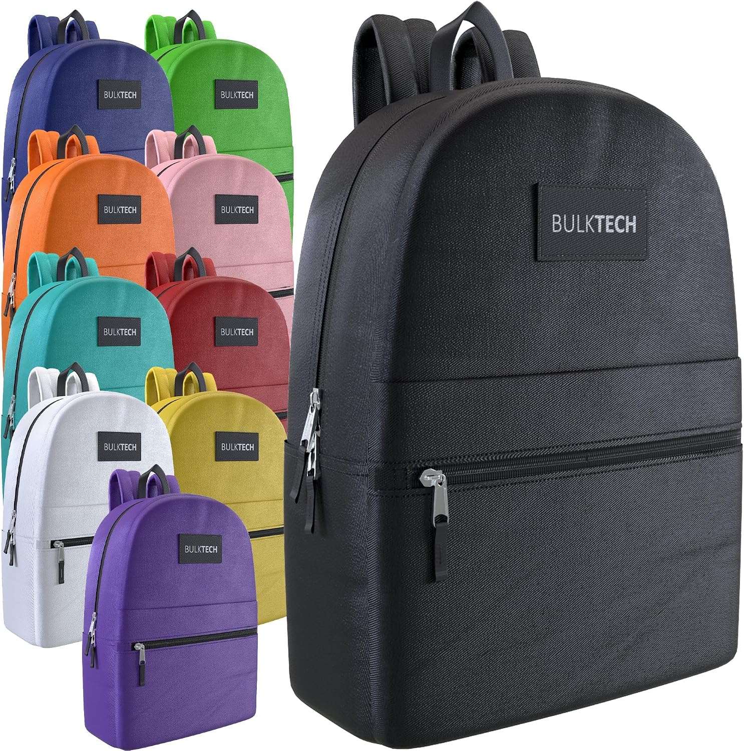 Detalle de Bulktech 10-Pack Bulk Backpacks, 17-Inch Lightweight Bookbags