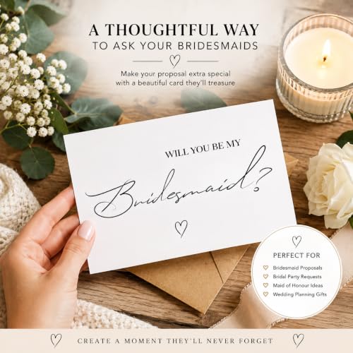 Thumbnail 3 de Will You Be My Bridesmaid Cards – 4 Pack, A6 with Envelopes by Lovely Little Things