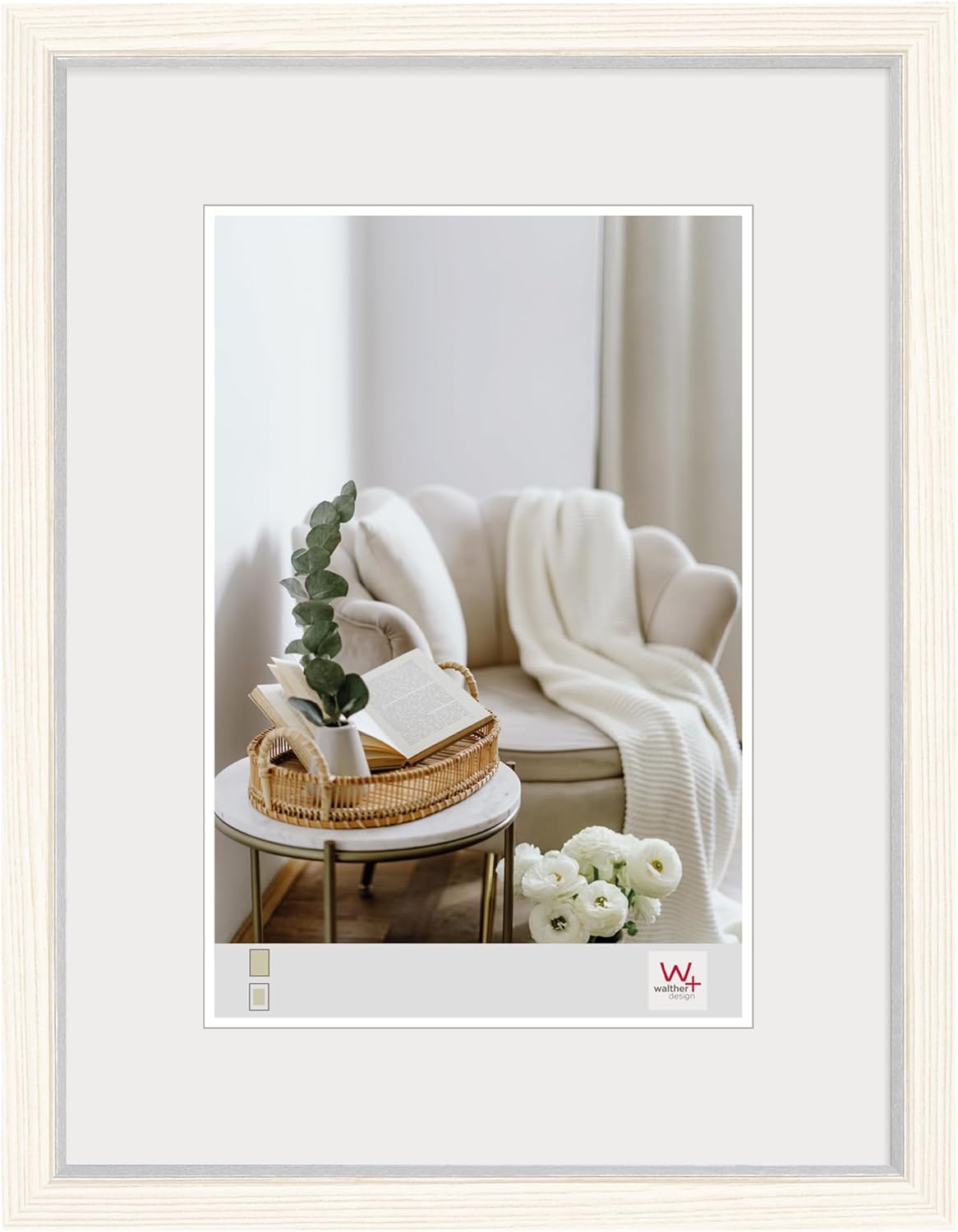 Thumbnail 4 de Cadre photo Hygge Walther Design en bois nussbaum 15x20 cm – NC520N