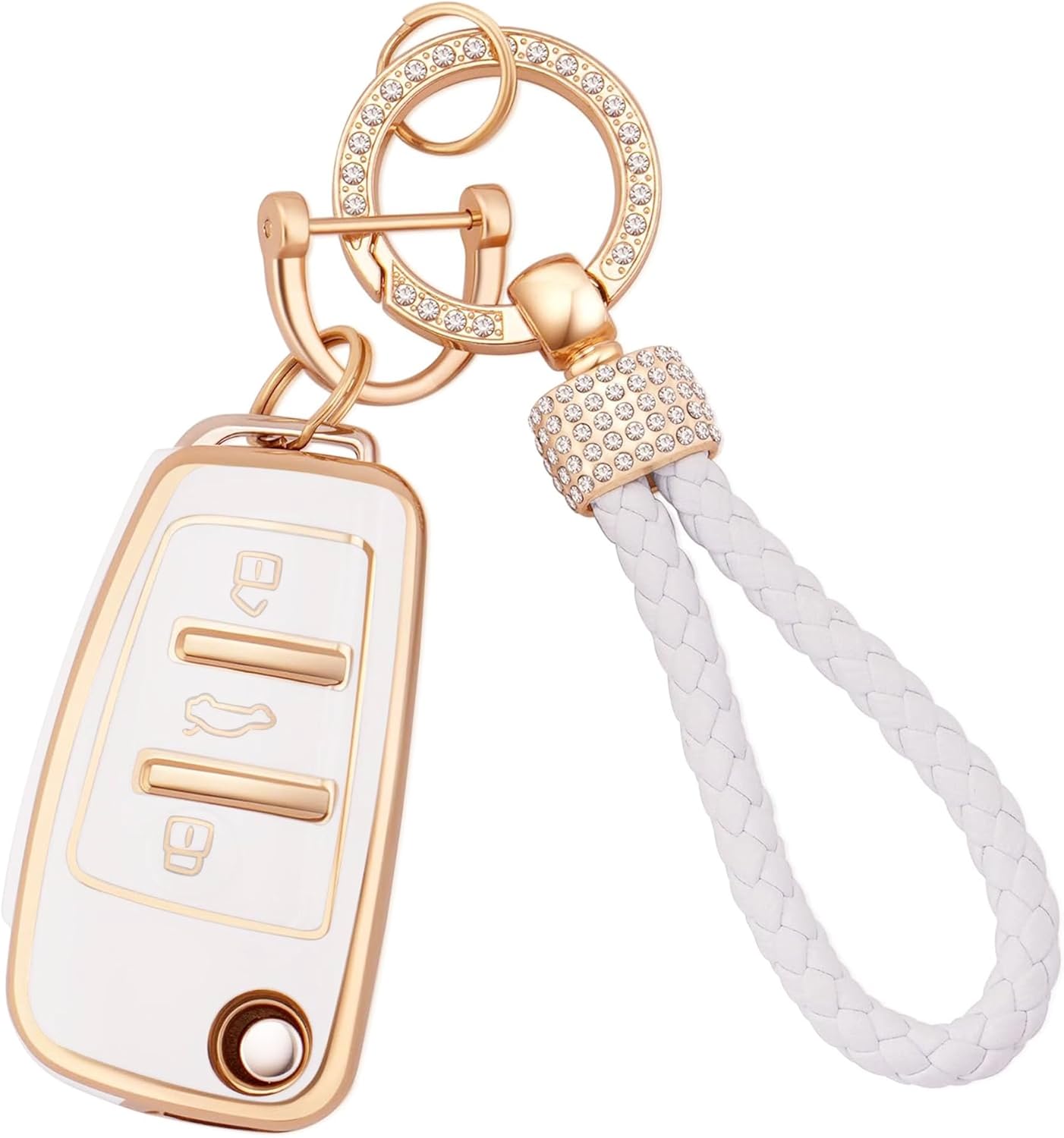 Thumbnail 5 de Koaudb Mercedes-Benz 3-Button Key Cover with Leather Lanyard and TPU Shell