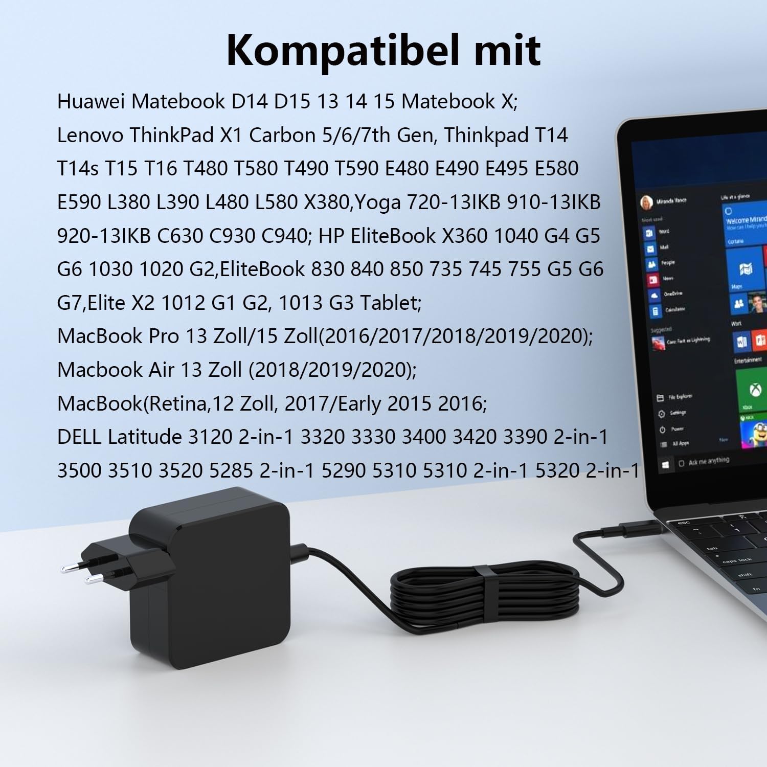 Thumbnail 3 de USB C Ladegerät 65W Laptop Netzteil