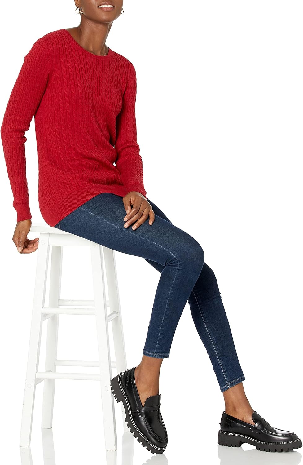 Thumbnail 3 de Amazon Essentials Women's Lightweight Cable Knit Crewneck Jumper (Plus Size Available)