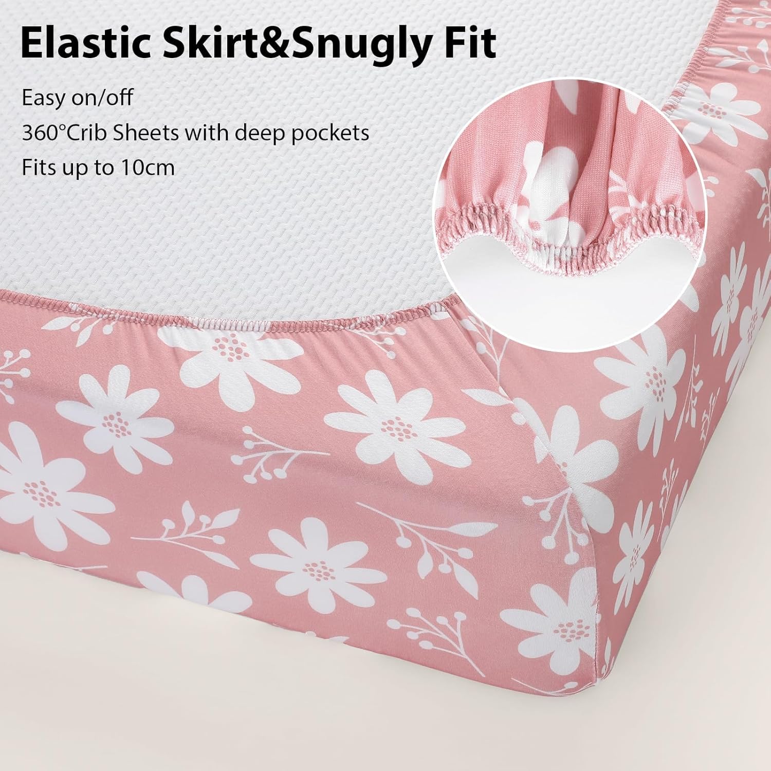 Thumbnail 5 de FIEMOL Next to Me 85x51cm 3-Pack Crib Sheets