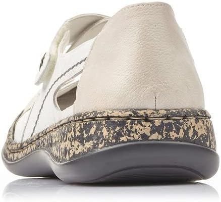 Detalle de Rieker Damen Bequemschuhe 46367 – Schnürschuhe aus Echtleder