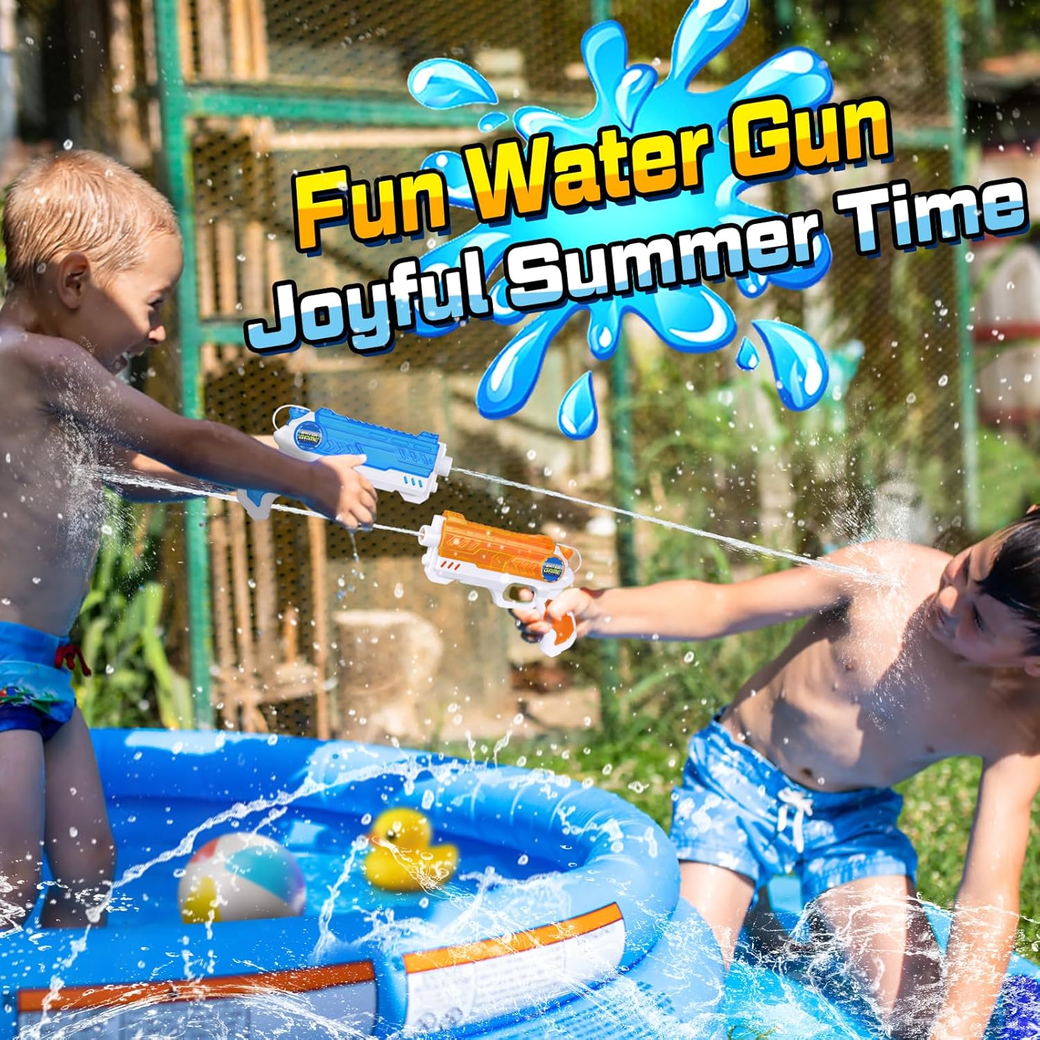 Thumbnail 5 de Quanquer 2 Pack Water Guns for Kids — 300cc Squirt Blaster with Trigger