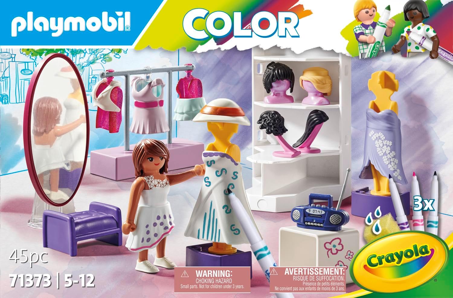 Detalle de PLAYMOBIL Color 71373 Fashion Design Set – Modische Kreativität für Kinder ab 5 Jahren