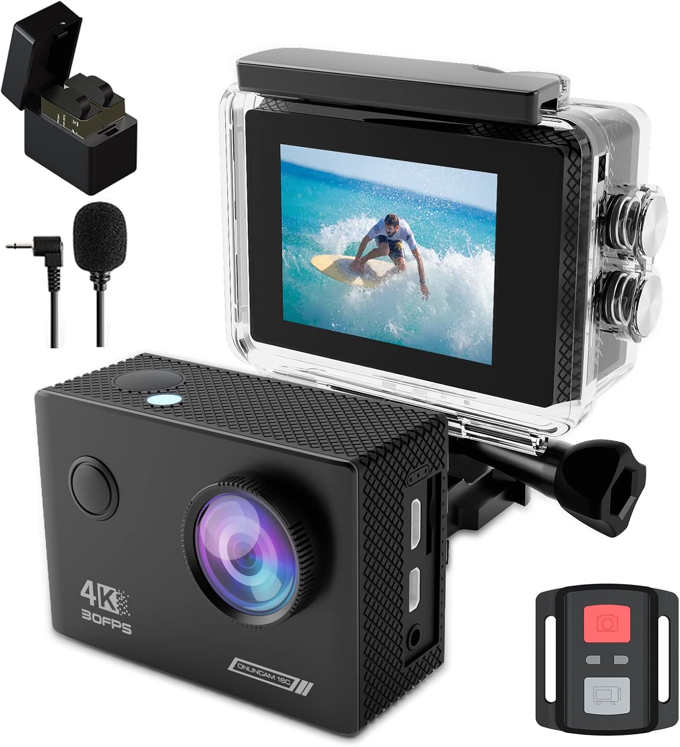 Detalle de TIMNUT Action Cam 4K 30fps 20MP