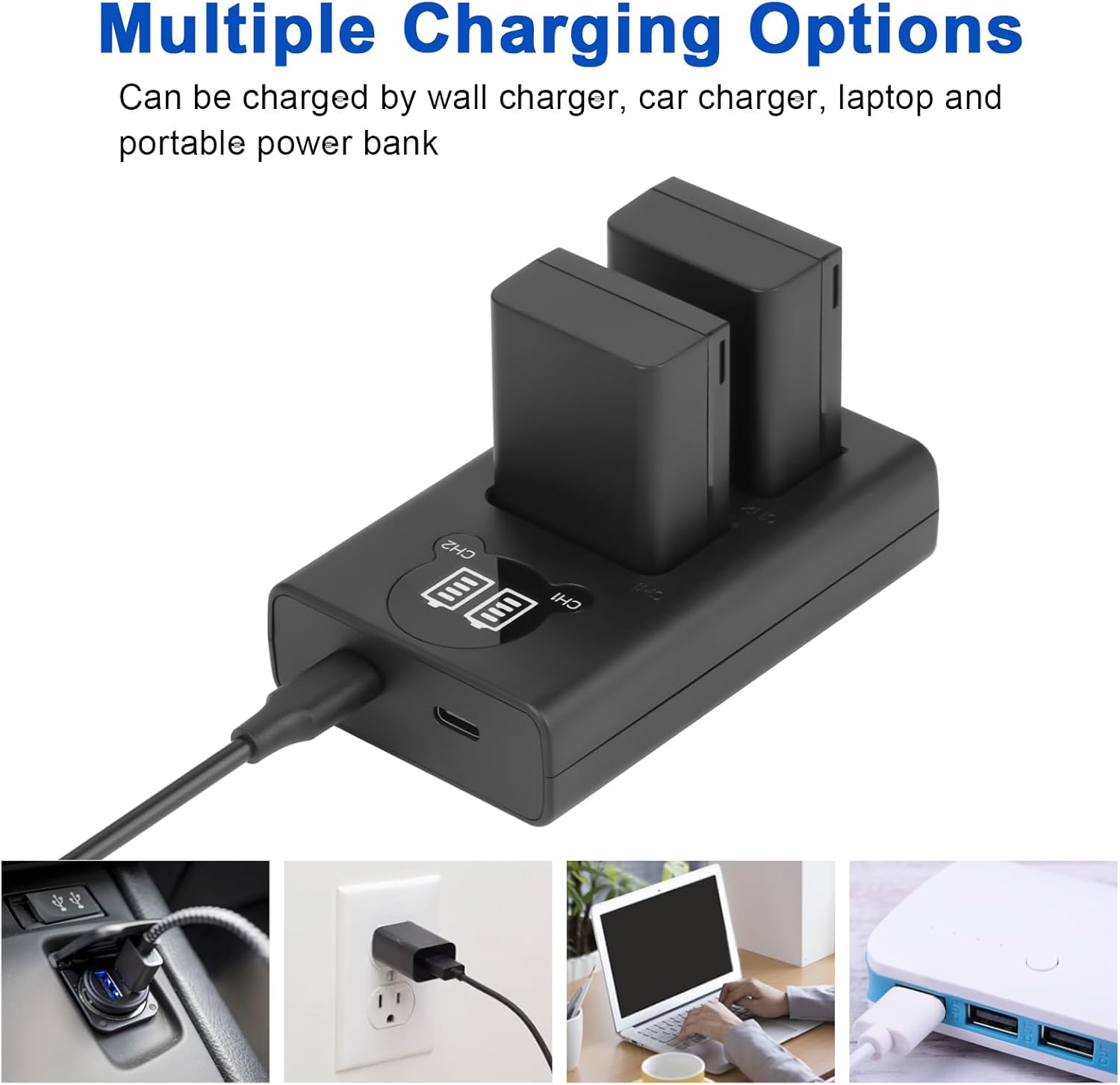 Thumbnail 3 de Joiry EN-EL25 Battery Bundle for Nikon Z Series (2x Batteries + Dual USB Charger)