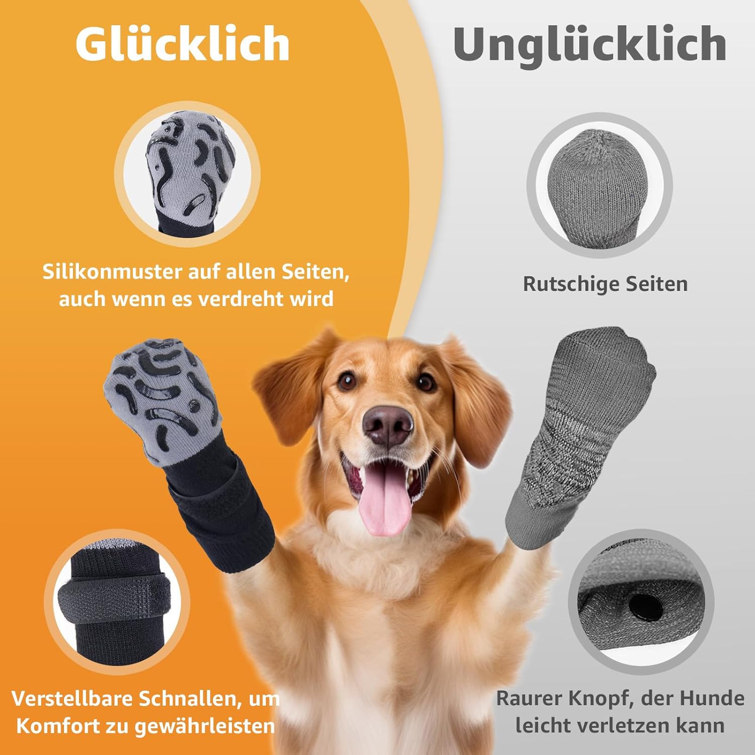 Detalle de PICK FOR LIFE Hundesocken Anti Rutsch XL