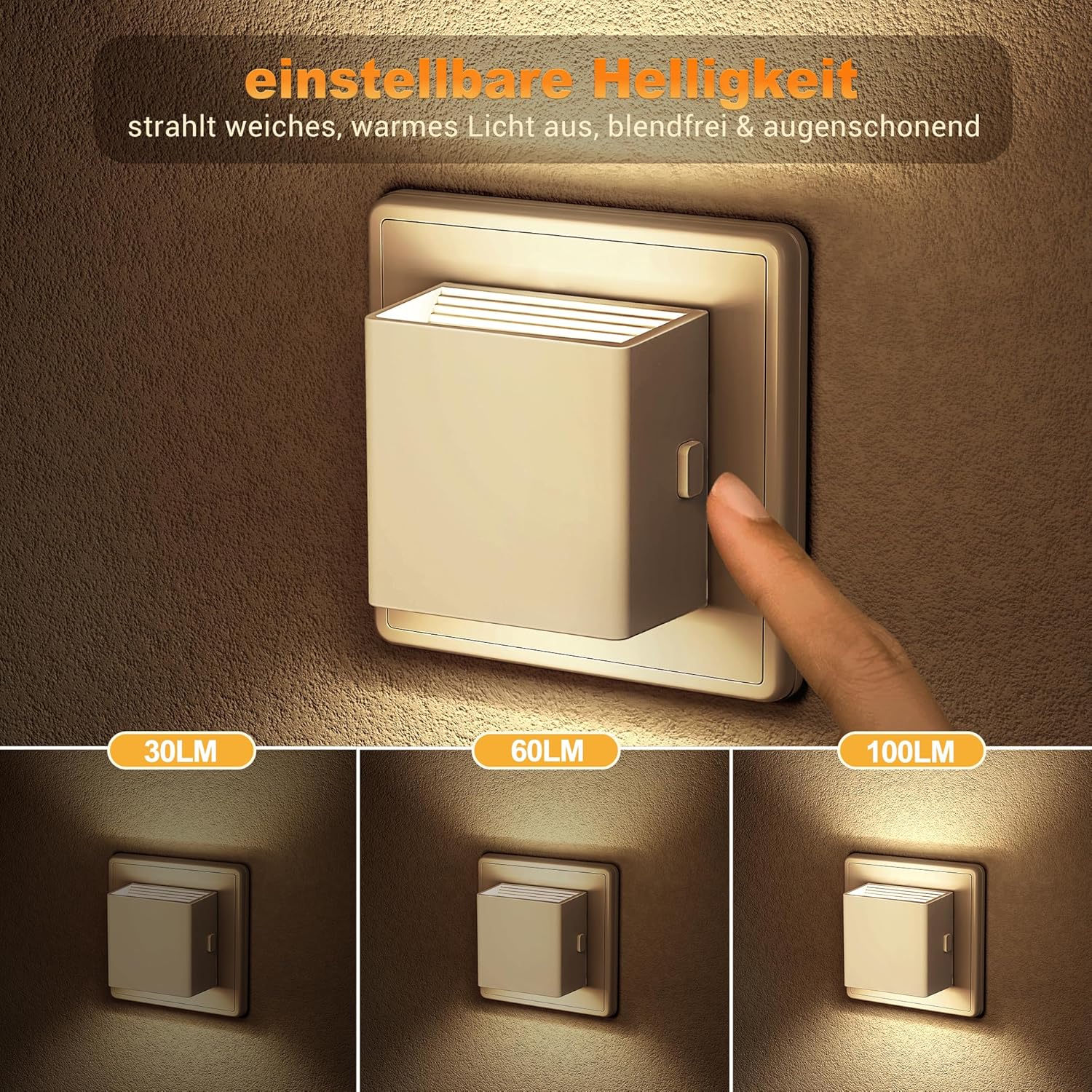 Thumbnail 2 de Emeritpro Nachtlicht Steckdose 2er LED 3000K
