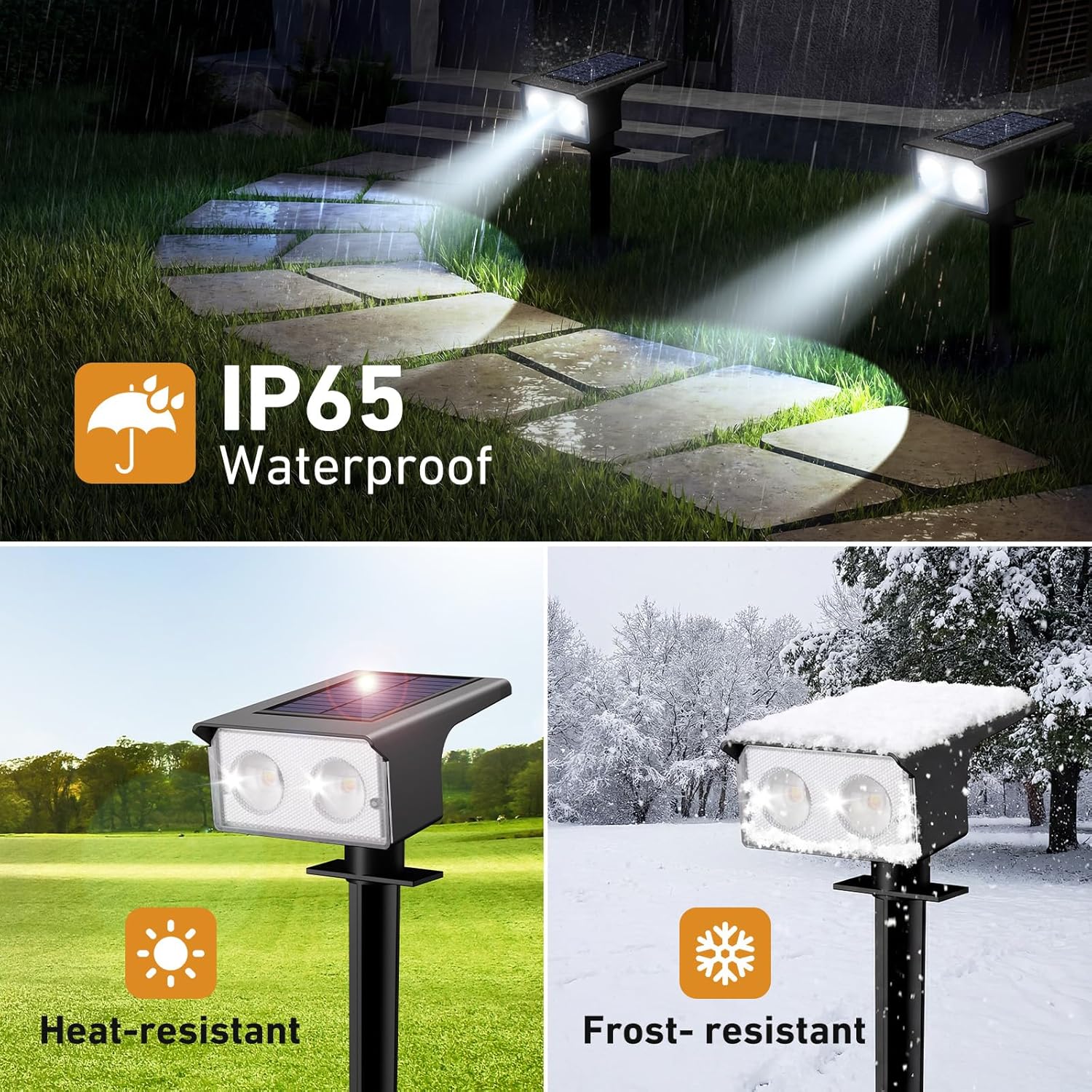 Thumbnail 5 de btfarm 6 luces solares LED exterior IP65 para jardín con 3 temperaturas de color (3000K/4500K/6000K)