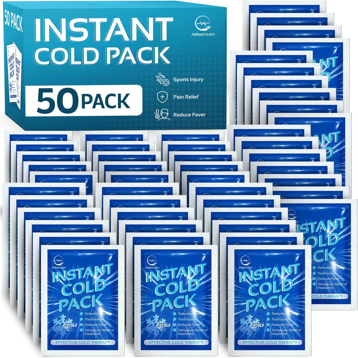 Thumbnail 6 de AllSett Health Instant Ice Pack (15 x 11.5 cm) – 25 Disposable Instant Ice Packs