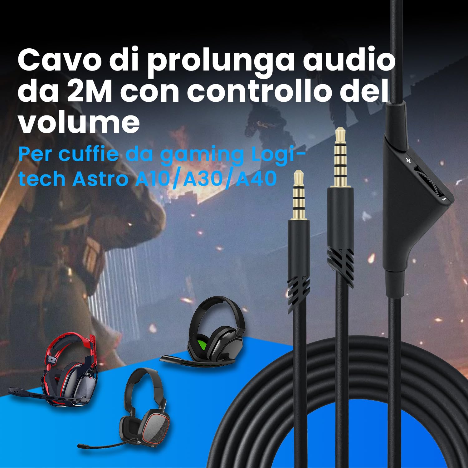 Detalle 2 de Tolesum Cavo Audio Ausiliario 2M per cuffie
