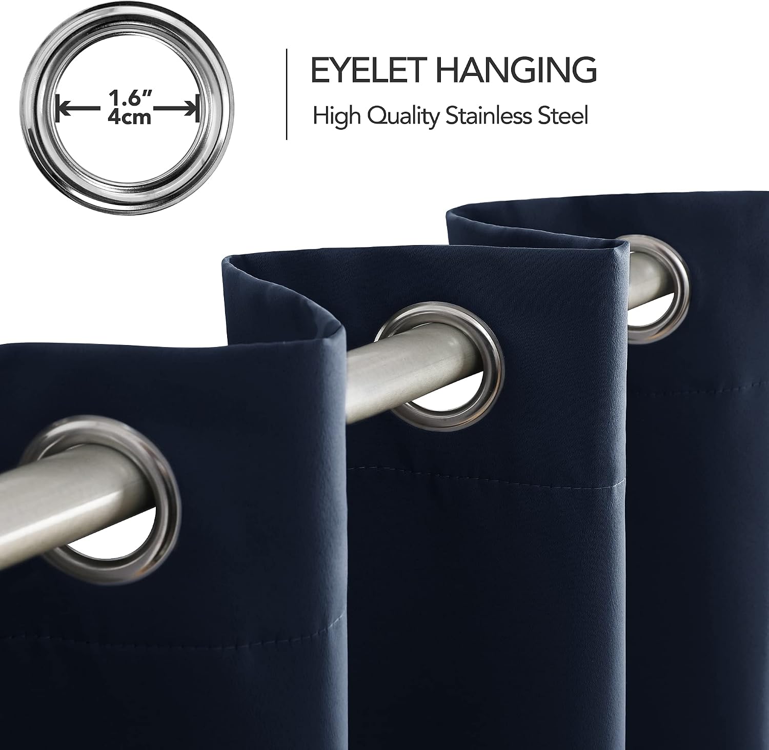 Detalle 2 de Deconovo Door Curtains Thermal Blackout 52 x 84 inch