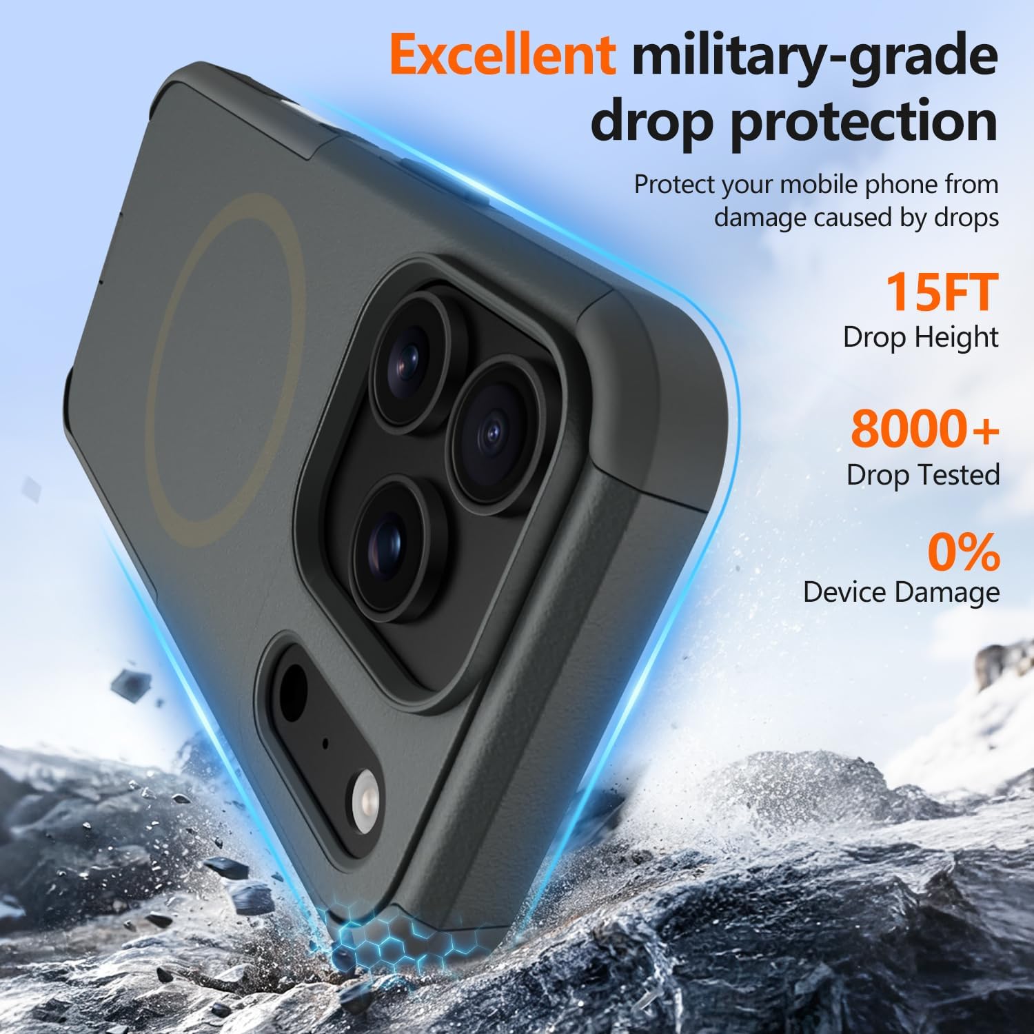Detalle de Diverbox 2IN1-XM Magnetic iPhone Case for 17 Pro and 18 Pro, MagSafe
