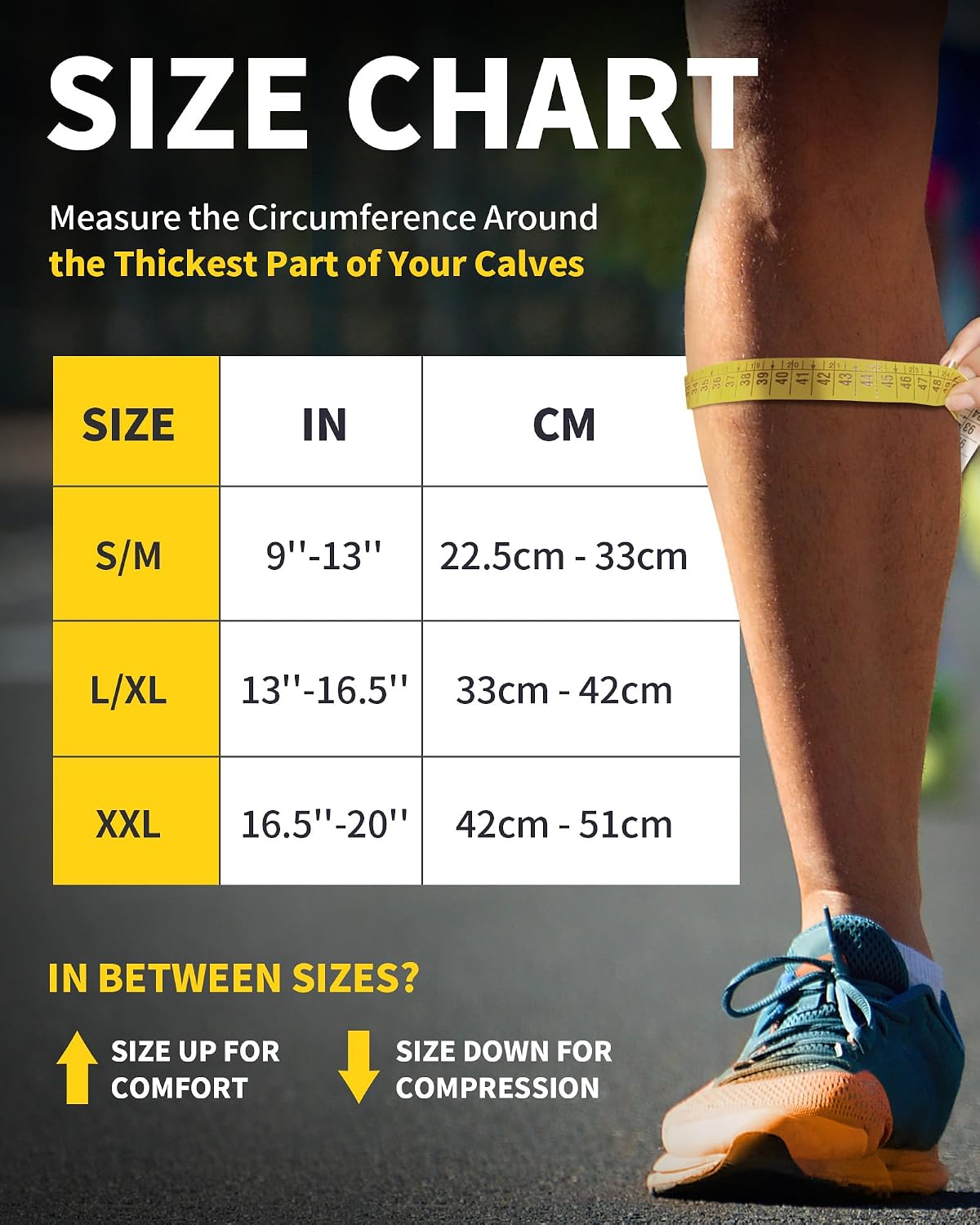 Detalle 1 de CAMBIVO CS12 Calf Compression Sleeves, 3 Pairs, Breathable Nylon Blend