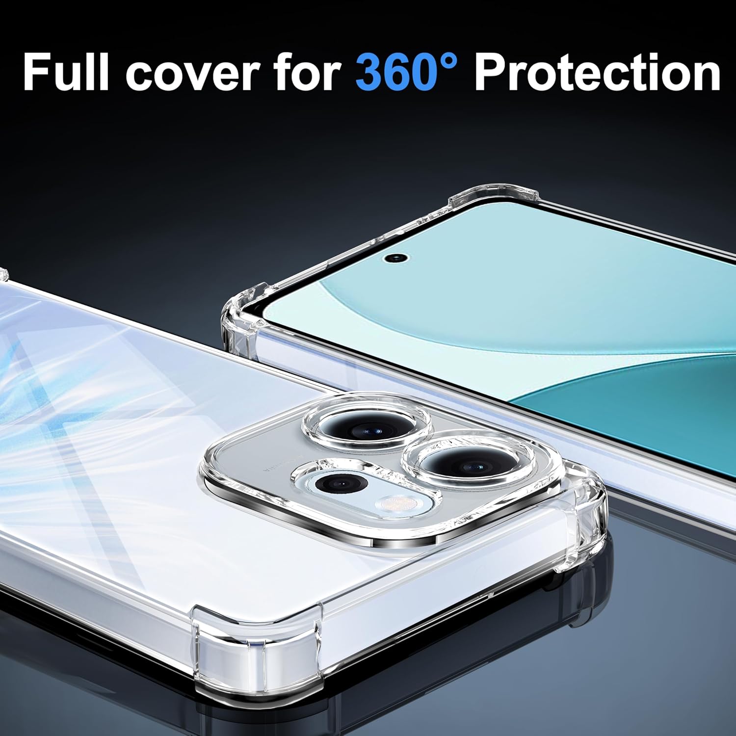 Thumbnail 3 de Tentoki Transparente Hülle für Oppo Reno 14 F 5G / Reno 14 FS – Anti-Vergilbung, Ultra Dünn