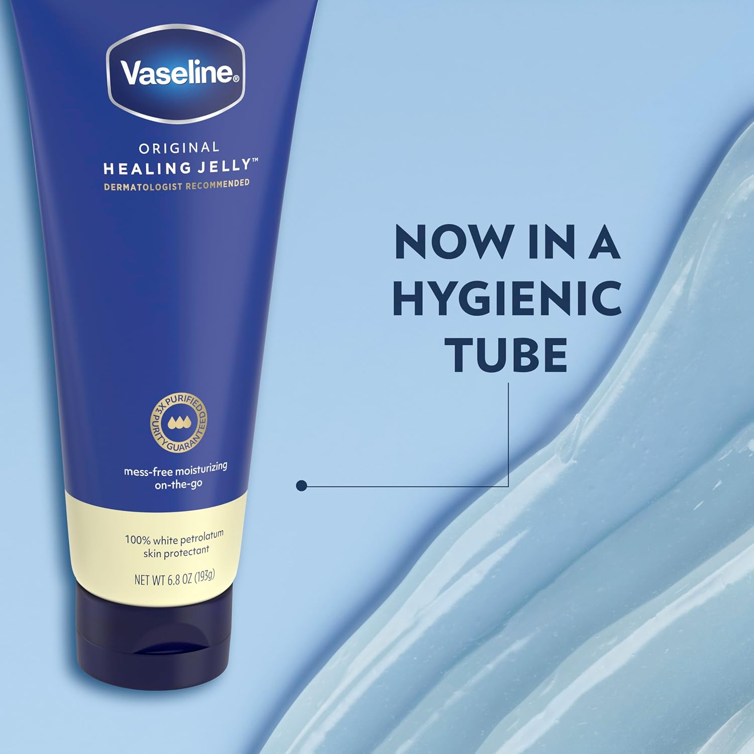 Detalle de Vaseline Original Healing Jelly, 6.8 oz Squeeze Tube, Fragrance-Free