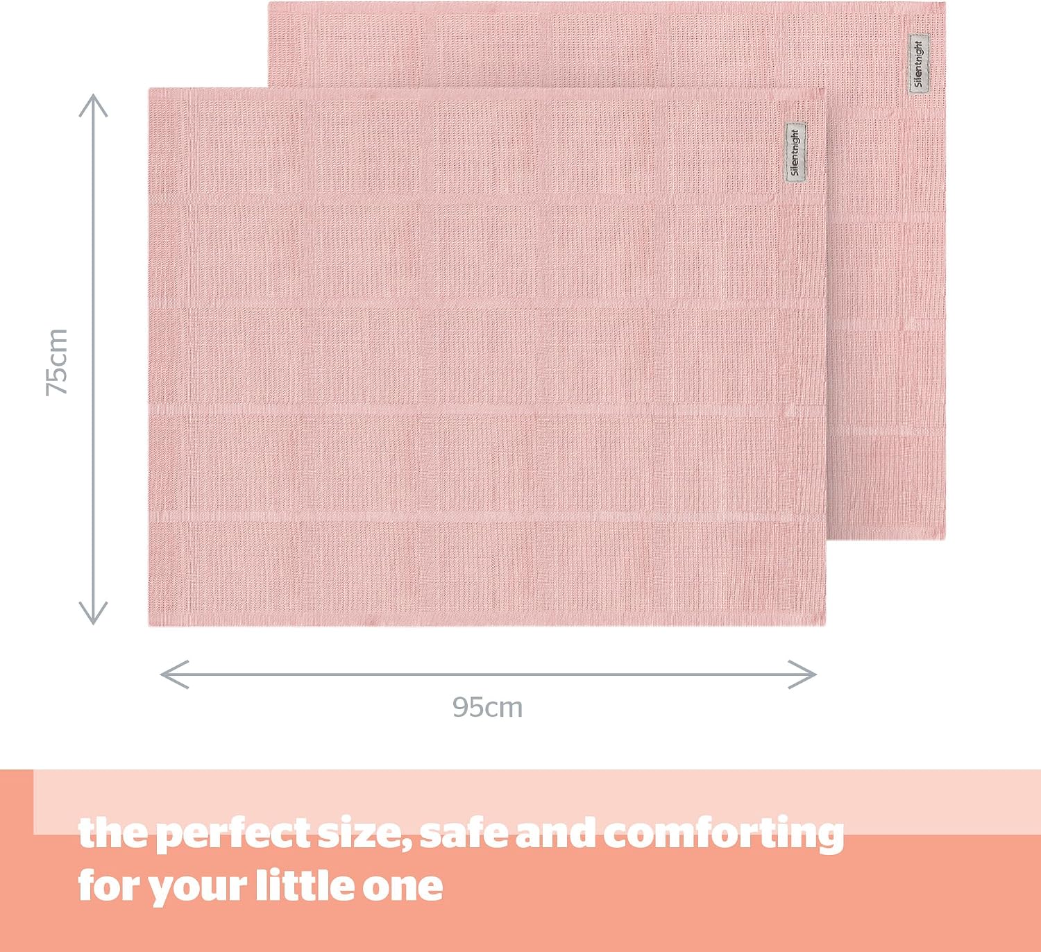 Thumbnail 5 de Silentnight Safe Nights baby blanket 2 pack