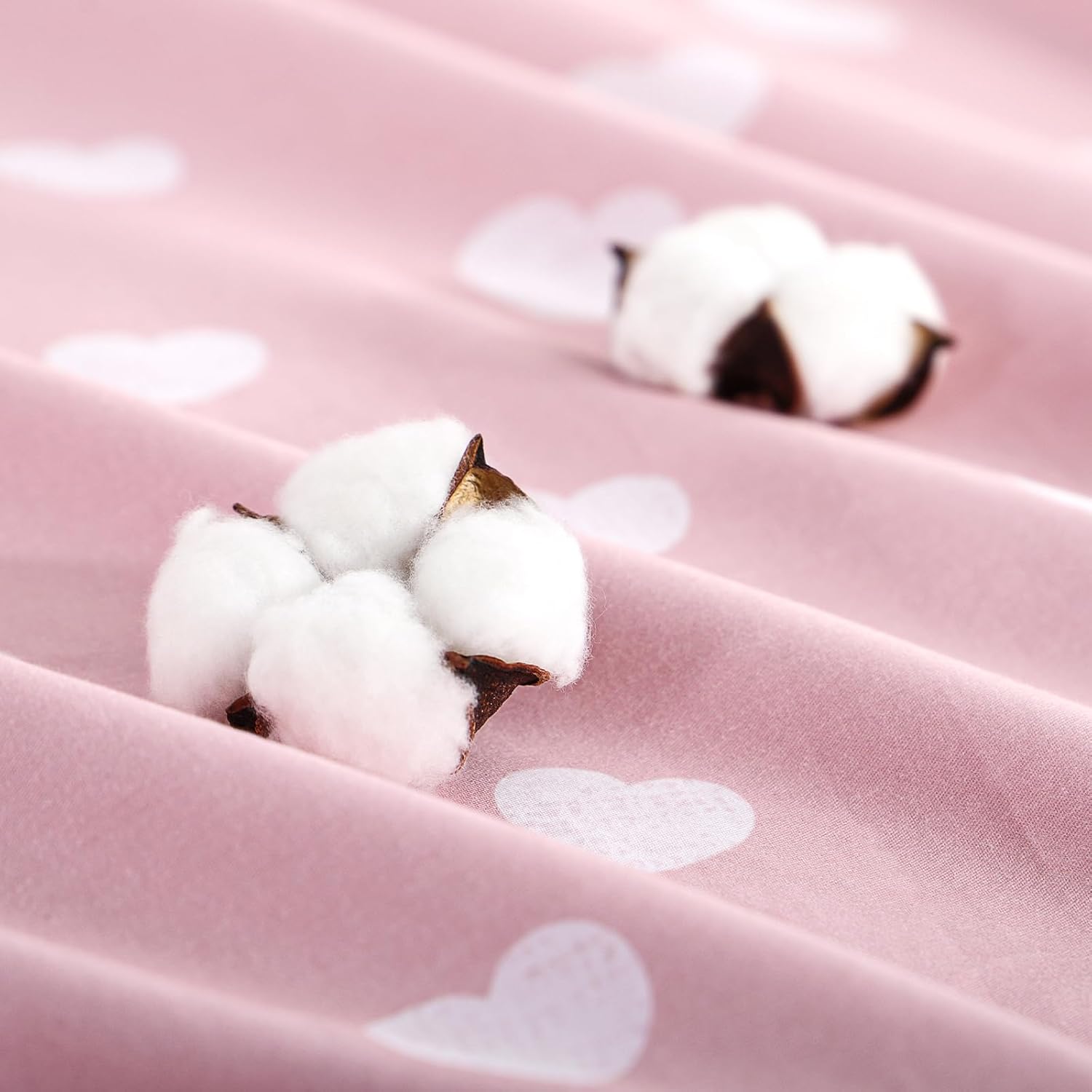 Thumbnail 4 de RUIKASI Bettwäsche 135x200 Baumwolle 4-teilig rosa mit Herzen (Reißverschluss)