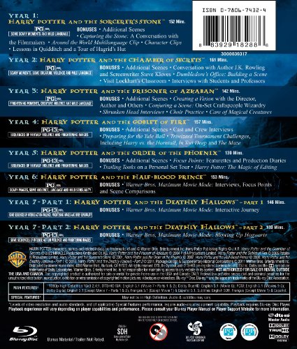 Detalle 2 de Harry Potter: The Complete 8-Film Collection (Blu-ray) — Warner Bros