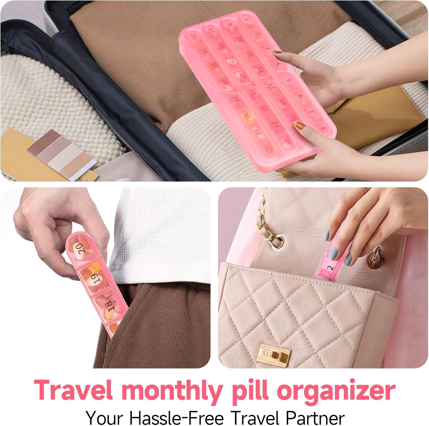 Thumbnail 4 de Zoksi Monthly Pill Box Organiser 31-day, 8 compartments 💊