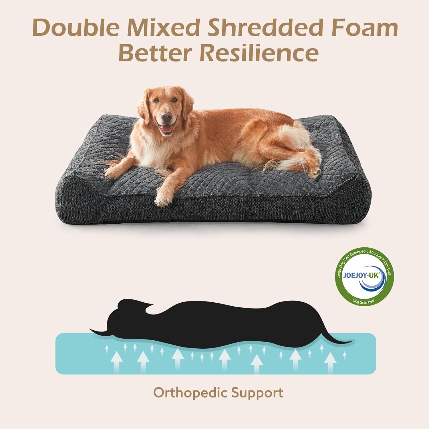 Detalle 2 de JOEJOY Large Orthopedic Dog Bed 89x64x20CM