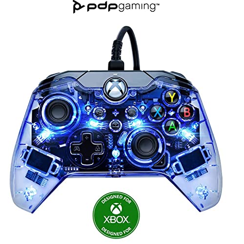 Detalle de Mando PDP con cable Afterglow Prismático para Xbox Series X|S y Xbox One (Azul)